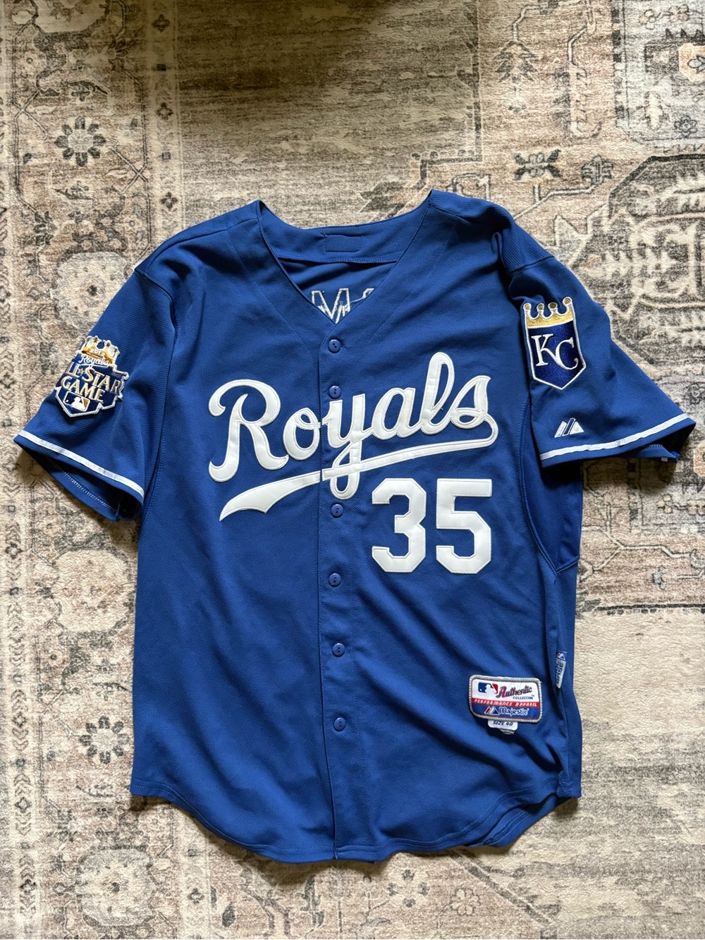Majestic Royals Kansas City Cool Base Eric Hosmer Jersey  sz 48 XL baseball MLB
